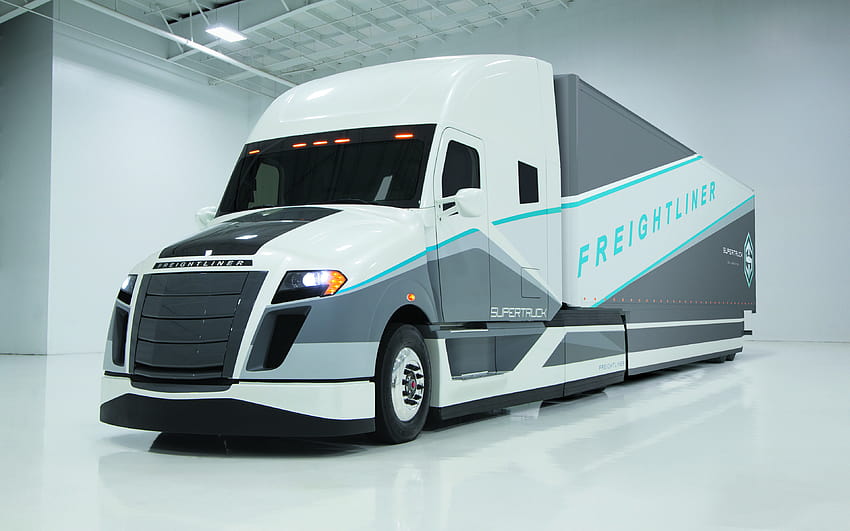 Freightliner SuperTruck, Daimler Supertruck, Mercedes AROCS, camion del futuro, autotrasporti con risoluzione 3840x2400. Autocarri del futuro di alta qualità Sfondo HD