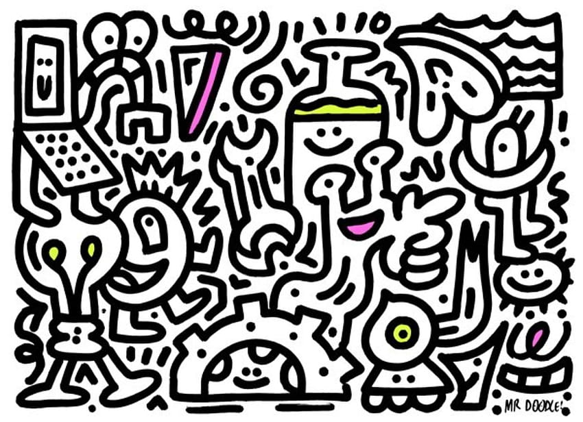 61 Art ideas, mr doodle HD wallpaper