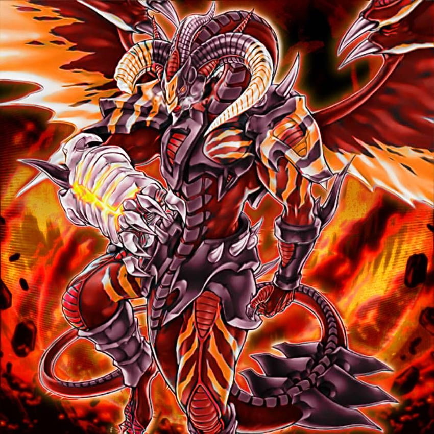 Red Dragon Archfiend Scarlight by CommodoreMJFire HD phone wallpaper