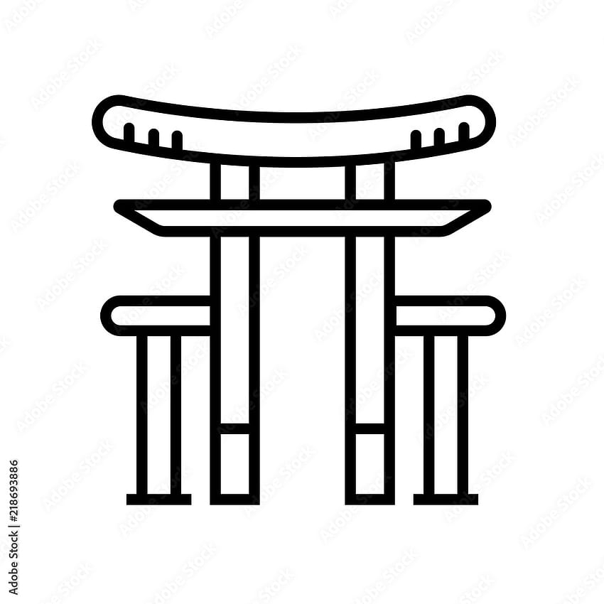 torii gate icon isolated on white background. Modern and editable torii gate icon. Simple icons vector illustration. Stock Vector HD phone wallpaper