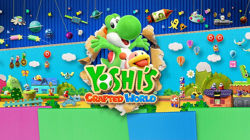 Yoshis gestaltete Welt HD-Hintergrundbild