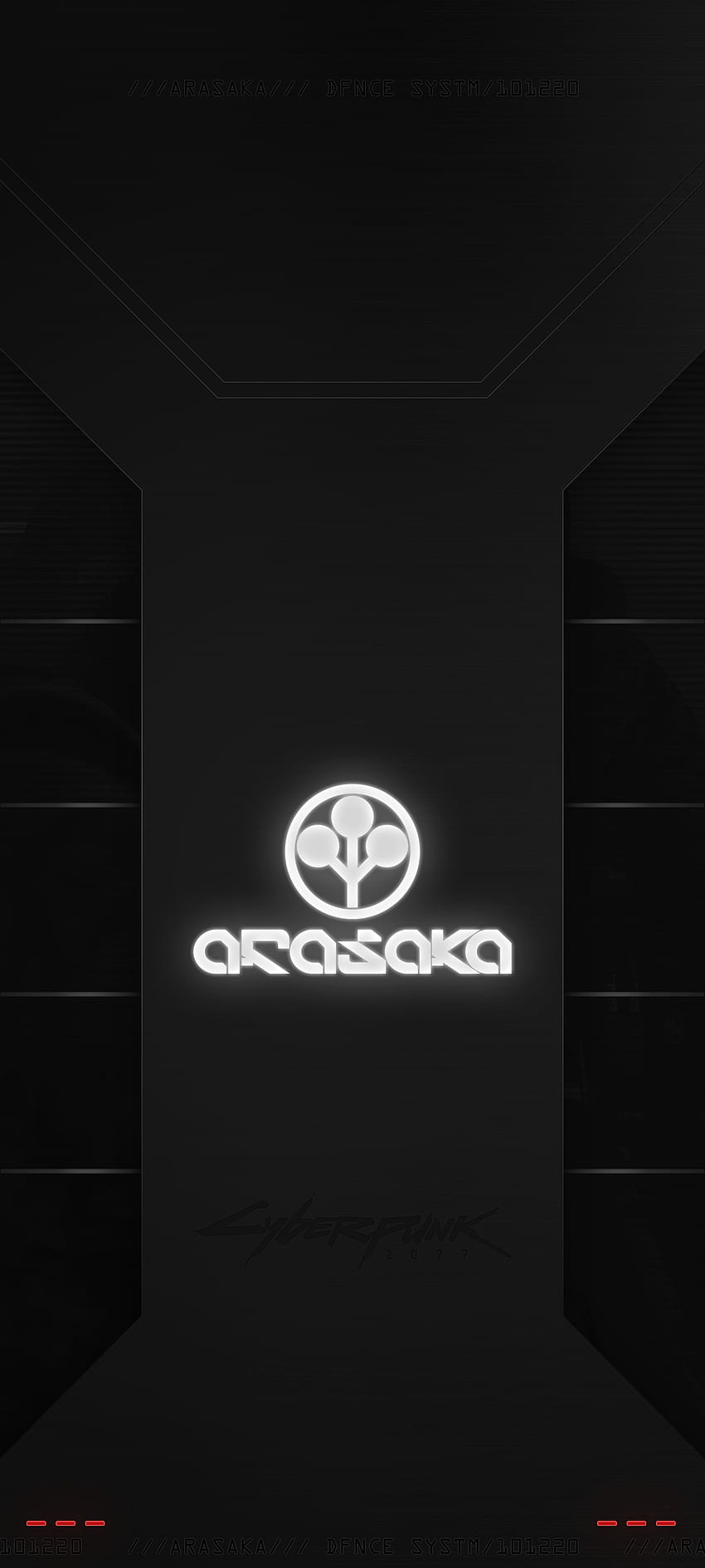Custom Arasaka and lock screen for Samsung S2 HD phone wallpaper