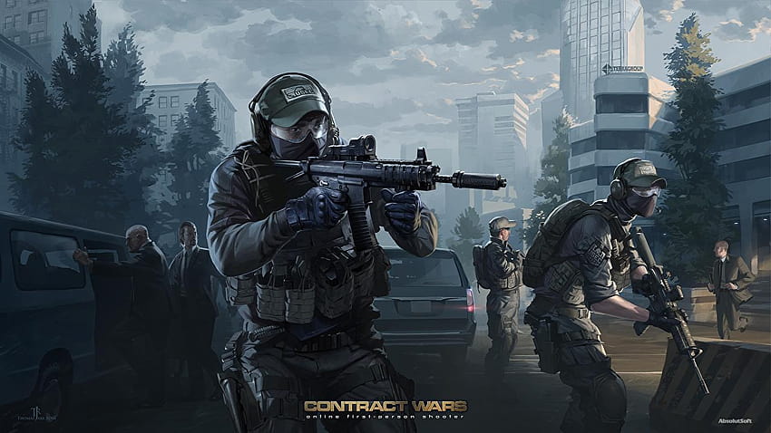Soldiers Assault rifle Contract Wars, BEAR, USEC Games, escape with me HD wallpaper