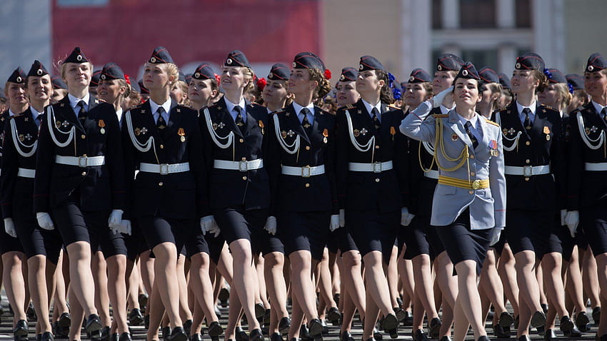 militar, Día de la Victoria, Moscú, Rusia, Grupo de mujeres, mujeres oficiales fondo de pantalla