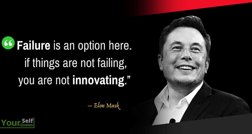 Citações inspiradoras de Elon Musk papel de parede HD