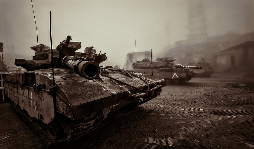 Merkava osnovnoy Tank wars bombing Ordnance HD wallpaper
