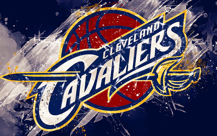 Cleveland Cavaliers, arte grunge, logotipo, logotipo da conferência leste papel de parede HD