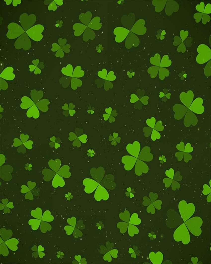 Amazon : RBaby Lucky Irish Shamrock Tło 6X9FT Bokeh Spots Glitter Green Four Leaf Clover graphy Tła dla Leprechauns Happy St. Patrick's Day Studio Rekwizyty Vinyl CK367 : Camera &, 4 leaf clover Tapeta na telefon HD