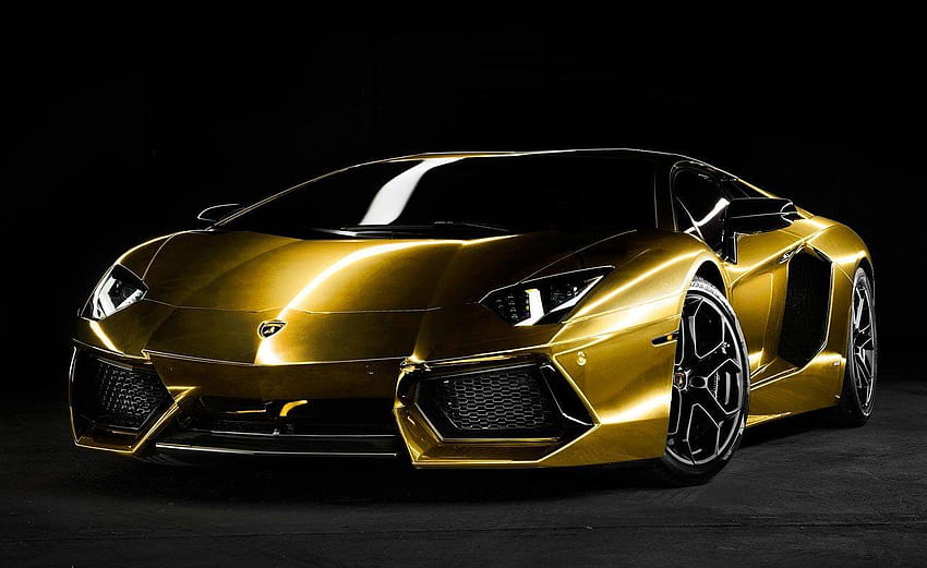 Gold Lamborghini, gold supercars HD wallpaper