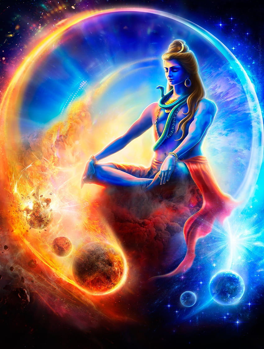 Pinturas de Shiva, arte do senhor shiva Papel de parede de celular HD