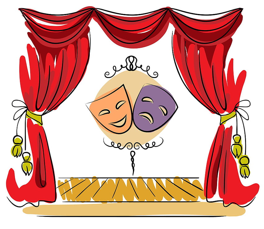 Drama Club Clipart, ClipArt, ClipArt in der Clipart-Bibliothek, Cartoon-Theater HD-Hintergrundbild