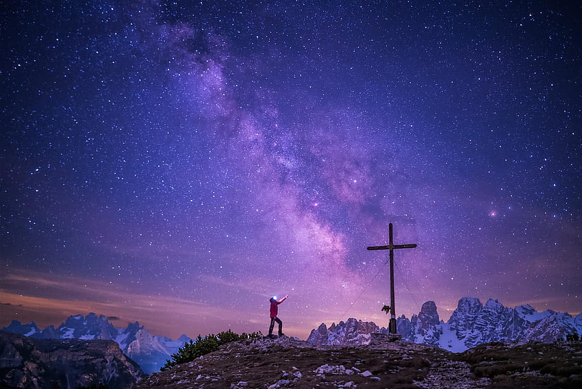 CHASING THE MILKY WAY IN THE DOLOMITES – think orange, dolomites mountains milky way HD wallpaper