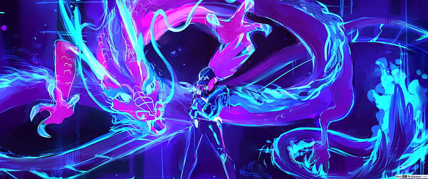League of Legends, gaming neon HD wallpaper