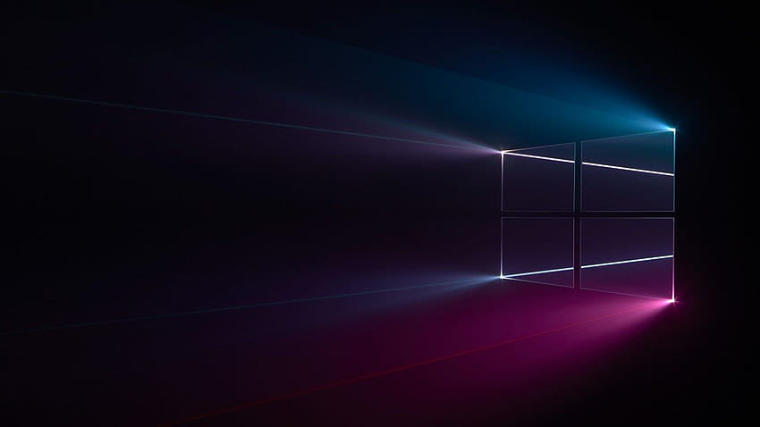 Windows 10 , Microsoft Windows, Colorful, Black background, Technology HD wallpaper
