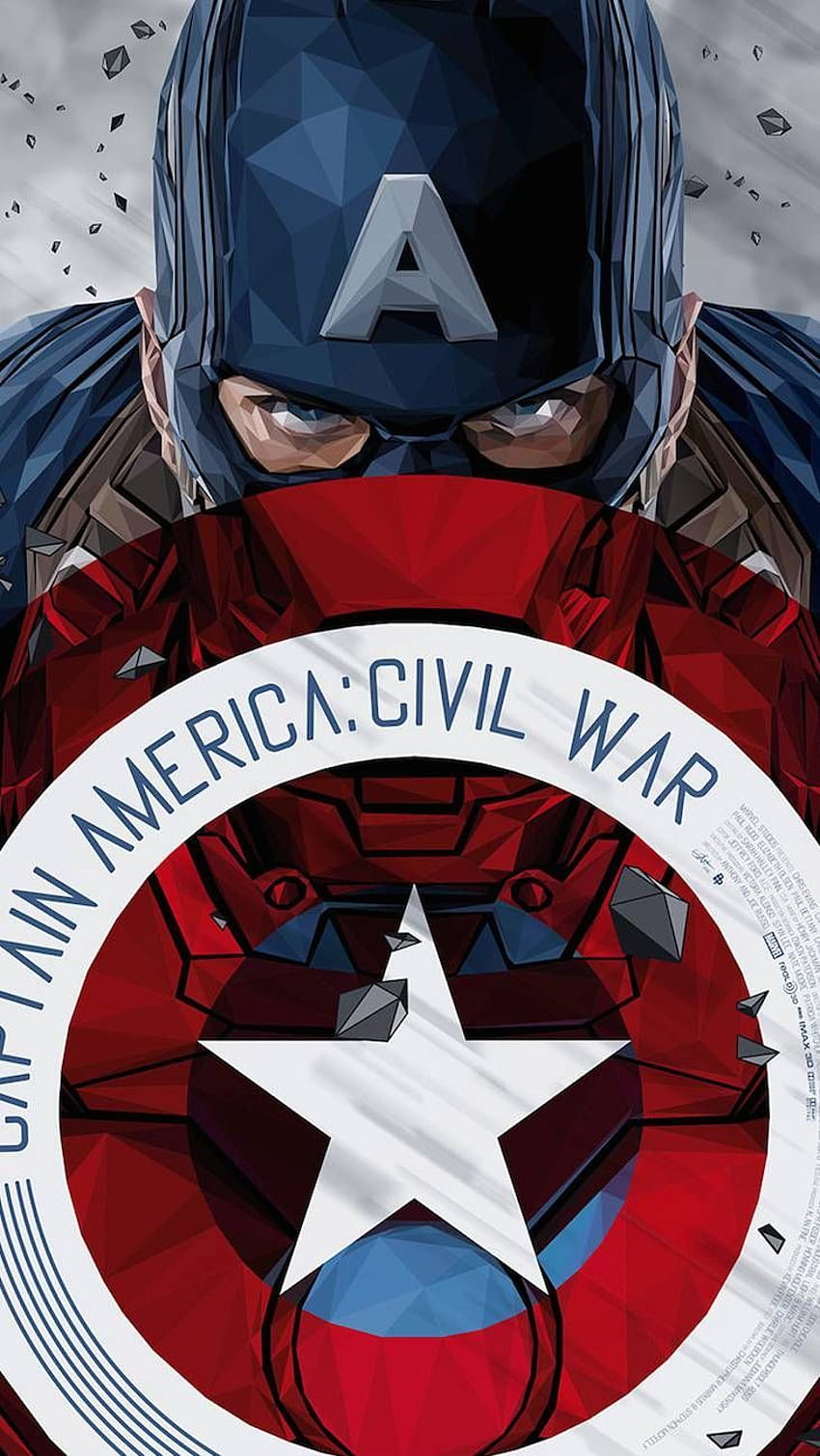 Captain America Civil War Art iPhone, captain america 3d HD phone wallpaper