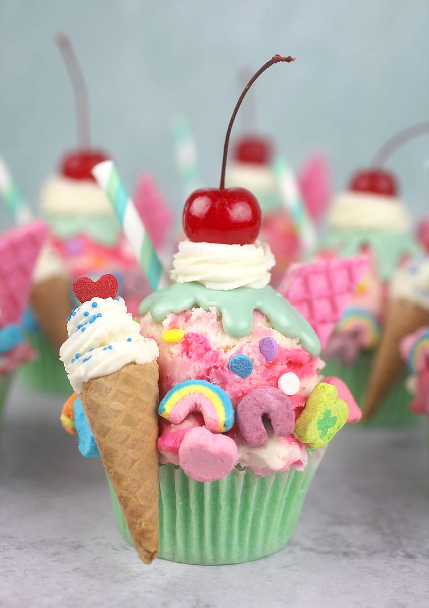 Sundae Fundae Cupcakes, super sweet sugar HD phone wallpaper
