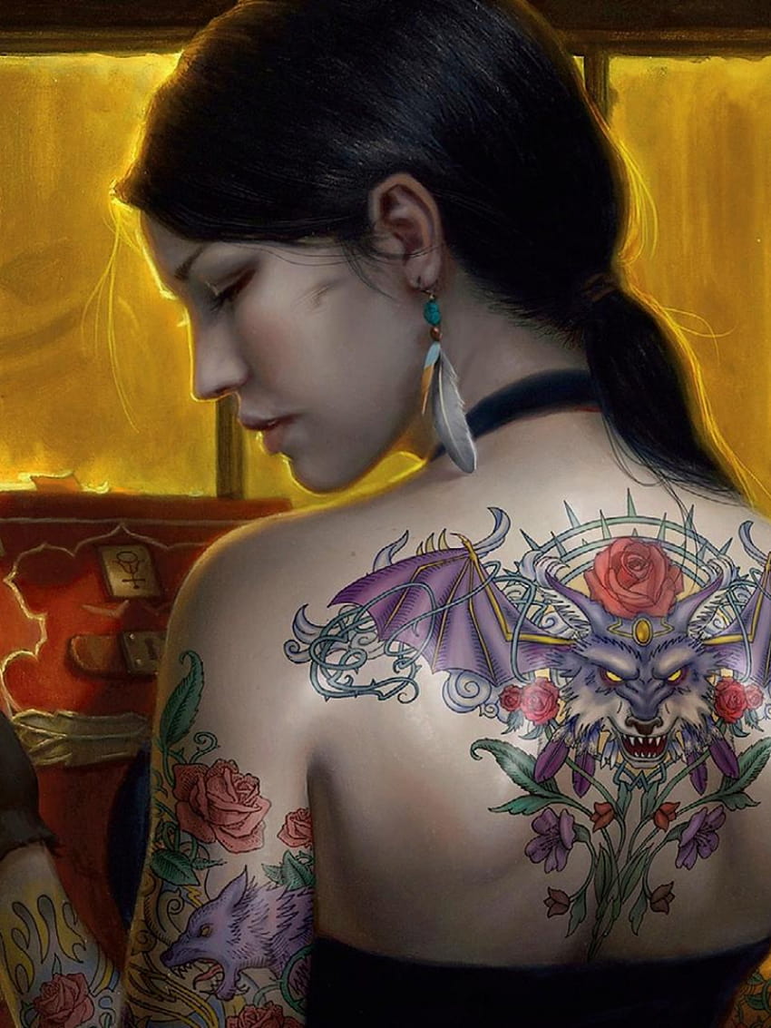 yakuza tattoos on a female back with intricate designs  Stable Diffusion   OpenArt