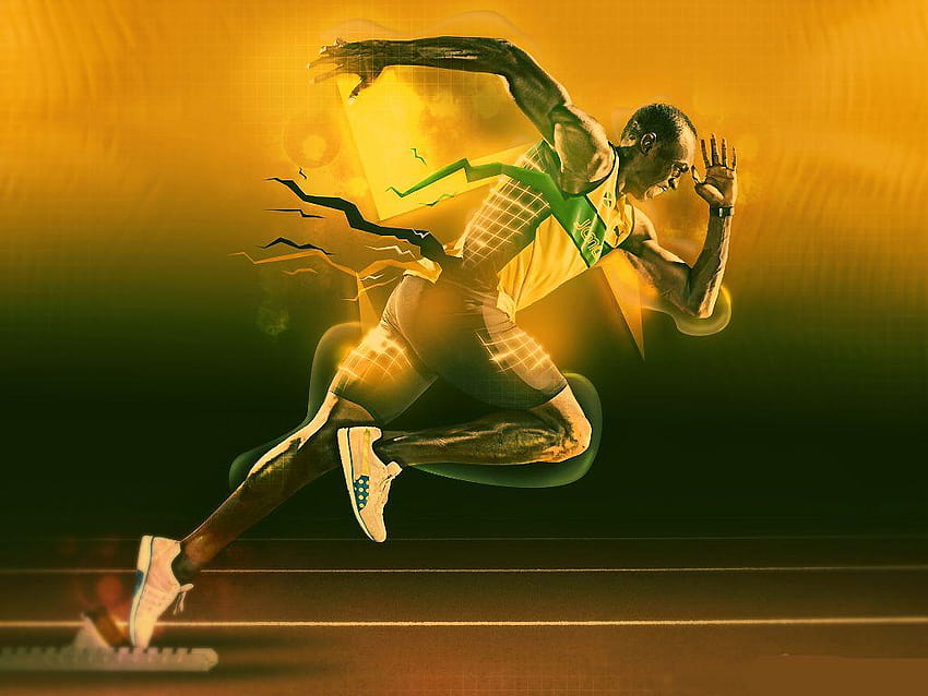 Usain Bolt , 49 Usain Bolt /Arrière-plans, T4, Usain Bolt en cours d'exécution Fond d'écran HD