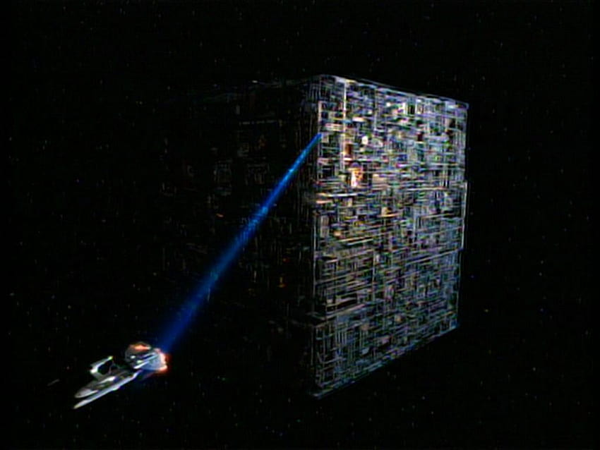 Battle of Wolf 359, Star Trek borg cube HD тапет