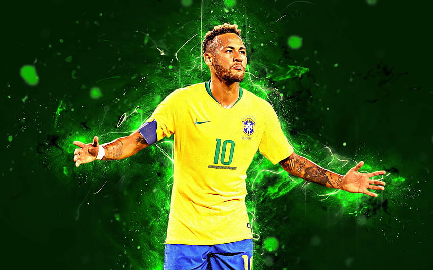 Neymar, gol, Seleção Brasileira, neymar jr anime brasil papel de parede HD