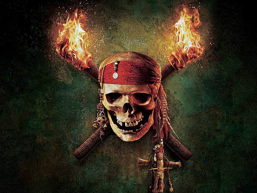 Skull Pirates Caribbean กะโหลกโจรสลัด วอลล์เปเปอร์ HD