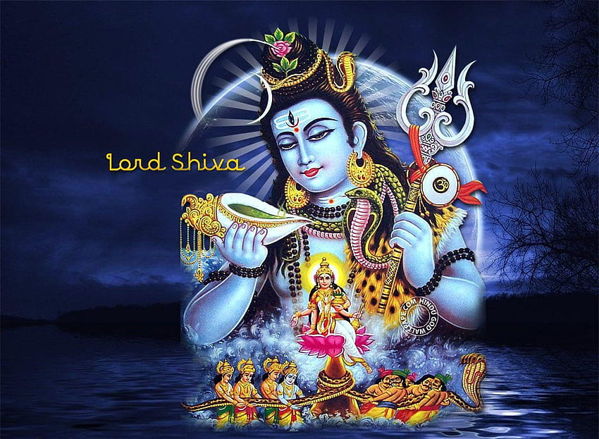 Lord Shiva Samudra Manthan, siba tanrısı 3d HD duvar kağıdı