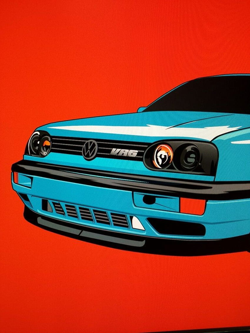 VW Jetta Illustration, golf mk3 smartphone HD phone wallpaper
