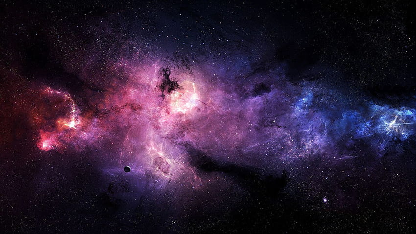 12 Purple Space, Galaxy PS4 lila Ästhetik HD-Hintergrundbild