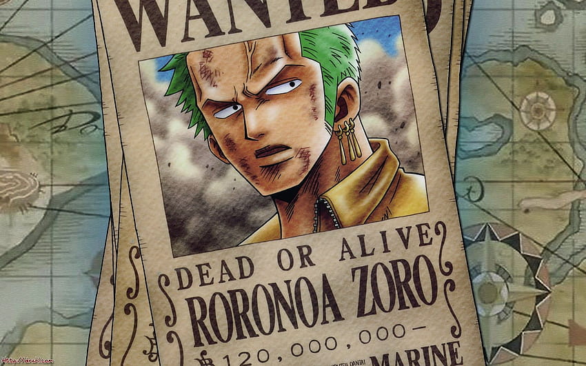 One Piece Roronoa Zoro Wanted poster One Piece Roronoa Zoro, wants zoro HD тапет