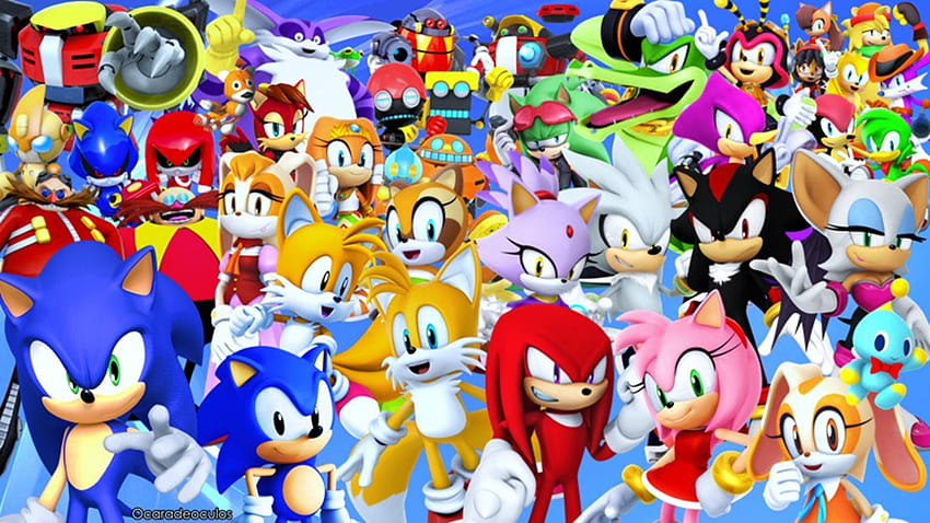 Sonic Characters, Sonic alle Formen HD-Hintergrundbild