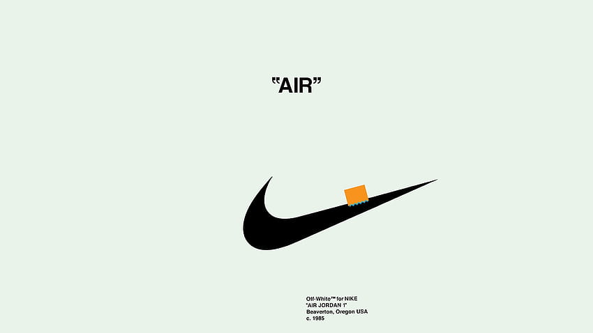 Logotipo da Nike com sobreposição de texto, moda, off white, • For You, marca de moda papel de parede HD