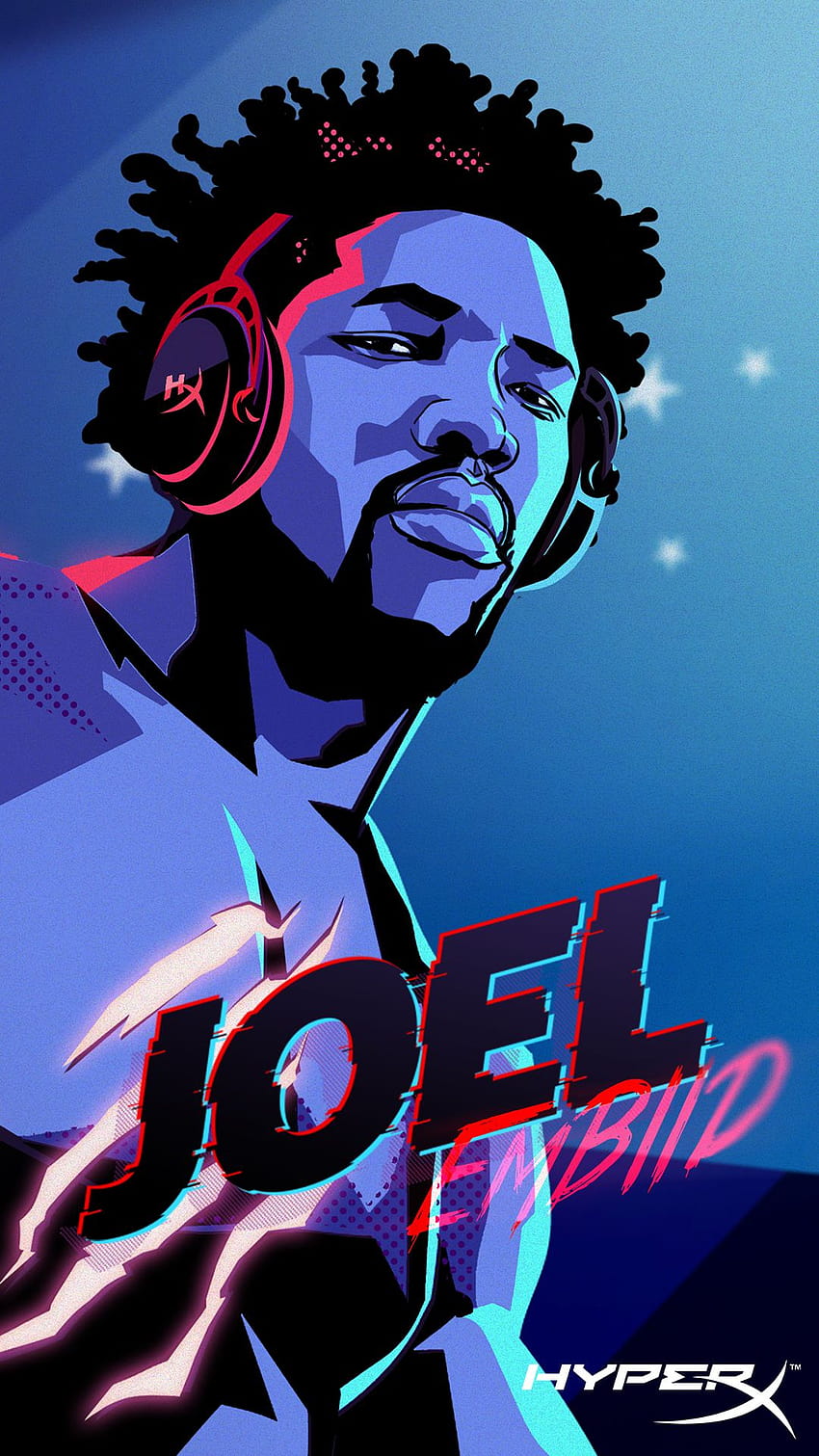 Joel Embiid – Pro NBA Player & Avid Gamer, embiid cartoon HD phone wallpaper
