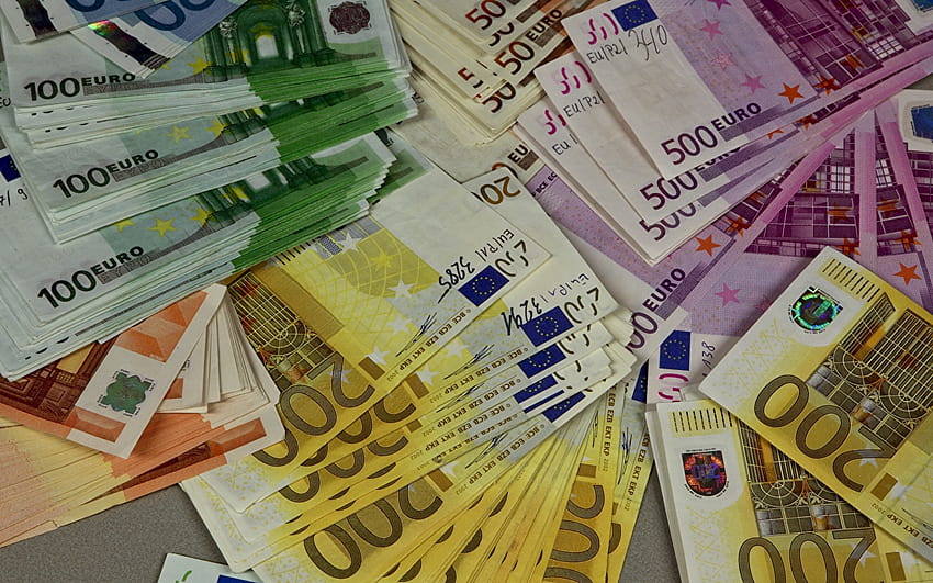 Евробанкноти 100 200 500 Пари HD тапет