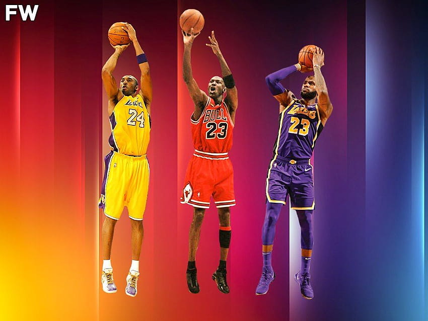 Michael Jordan und Kobe Bryant, Lebron und Jordan HD-Hintergrundbild