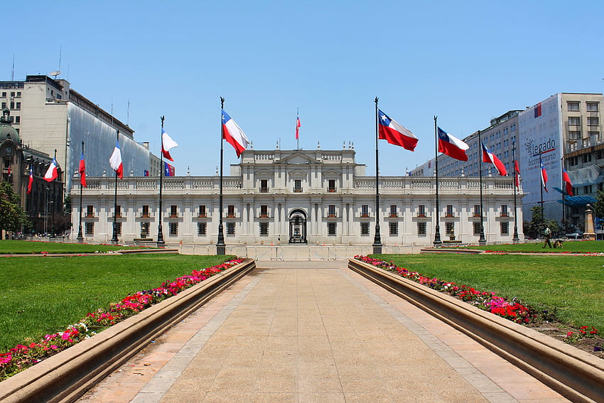 Präsident Palacio de la Moneda, Santiago Chile und HD-Hintergrundbild