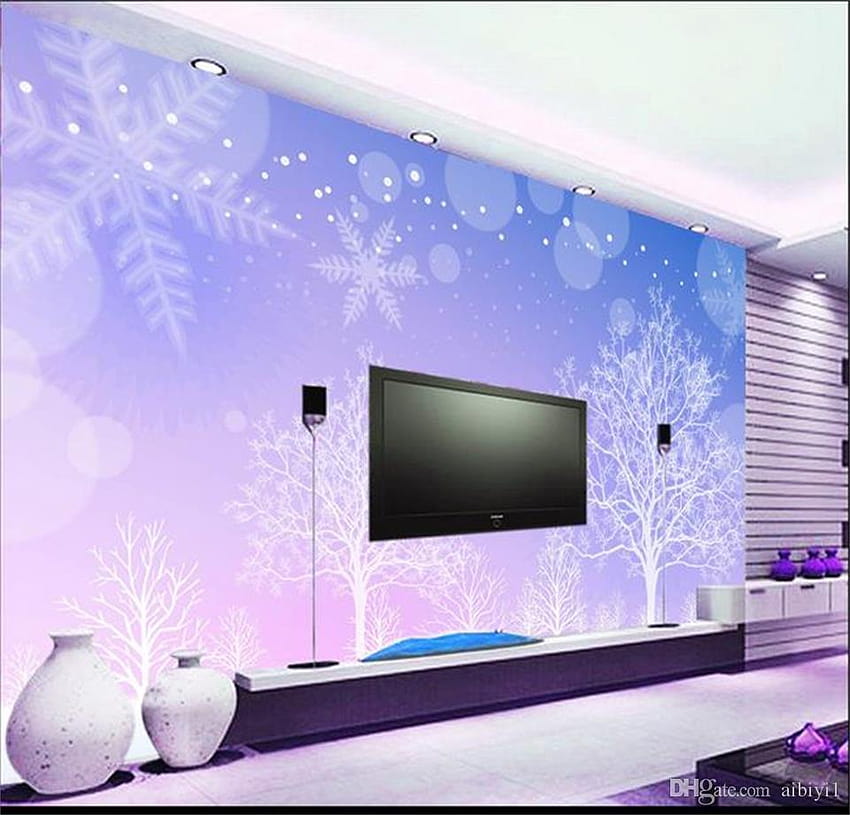 Custom Size 3d Living Room Bed Room Mural Fantasy Winter Landscape 3d Sofa TV Backdrop Non Woven Sticker Animated Animation From Aibiyi1, $10.06 HD wallpaper