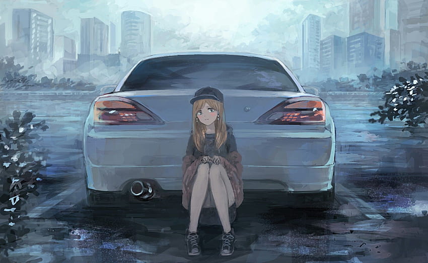 Pin on Anime Girl + Car, anime girl jdm HD wallpaper | Pxfuel