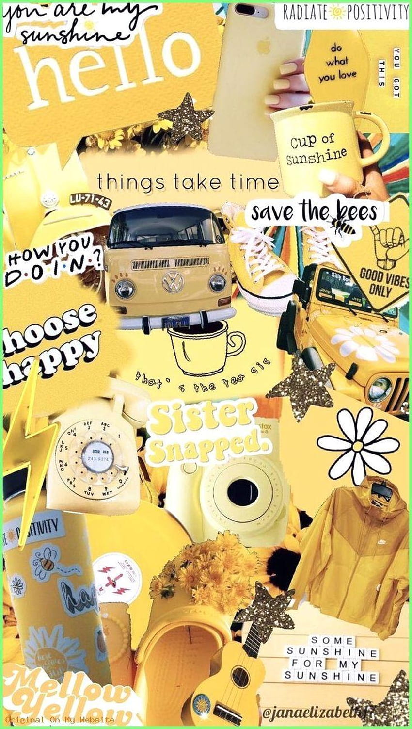 Aesthetic Yellow Text, phobia tumblr HD phone wallpaper