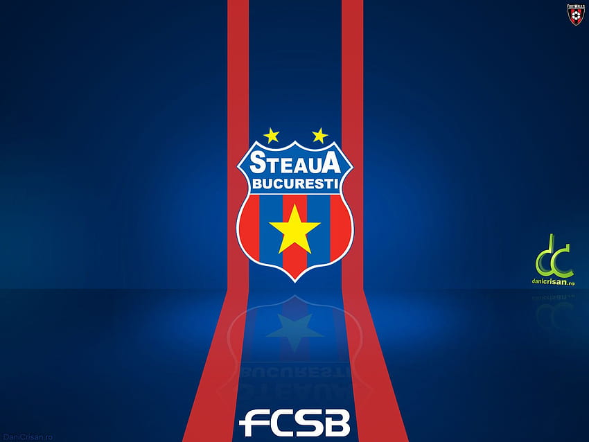 FC Steaua Bucharest, FCSB Romanian football club, Steaua logo, silk flag,  Romanian Liga 1, HD wallpaper