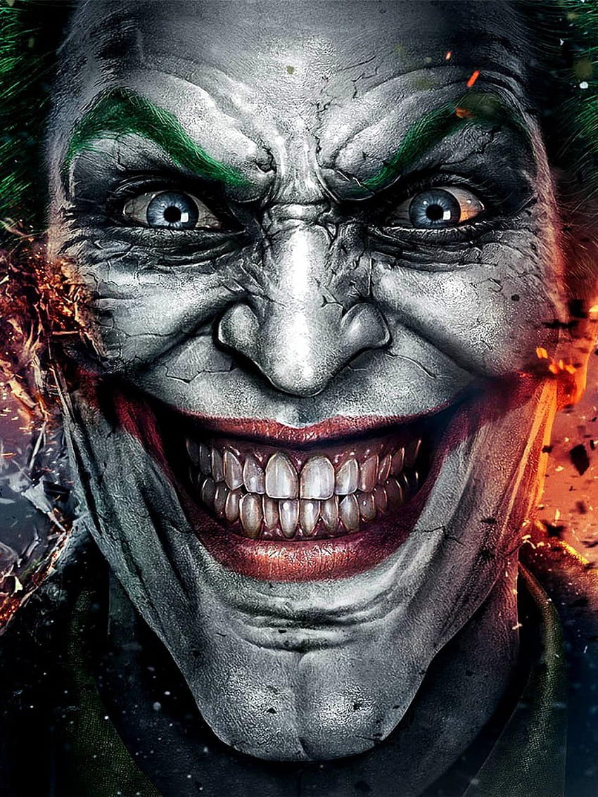 The Joker Batman Smile Android, жокер уста HD тапет за телефон