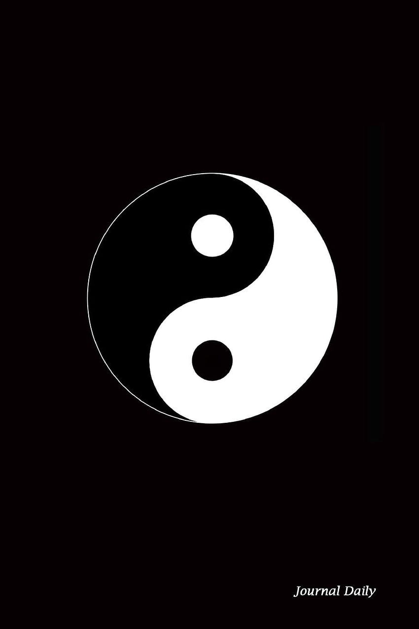 Jurnal Harian Simbol Yin Yang Latar Belakang Hitam Berjajar, telepon yin yang wallpaper ponsel HD