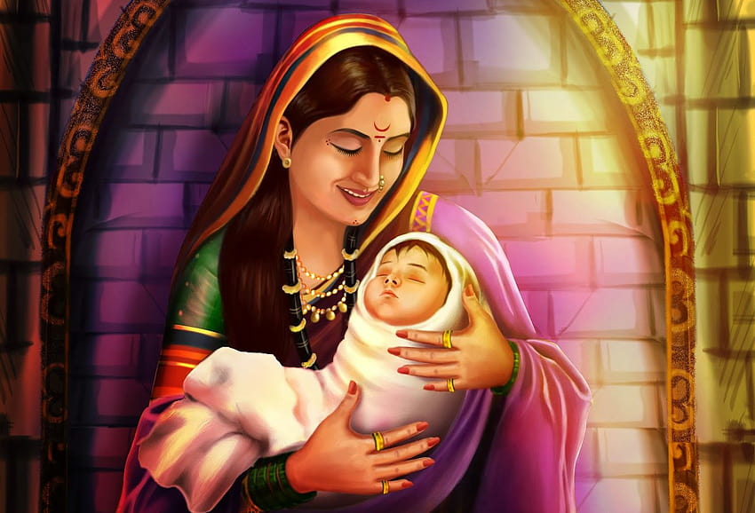 Jijabai: Ewiges Muttersymbol des Glaubens und des Mutes, Jijamata HD-Hintergrundbild