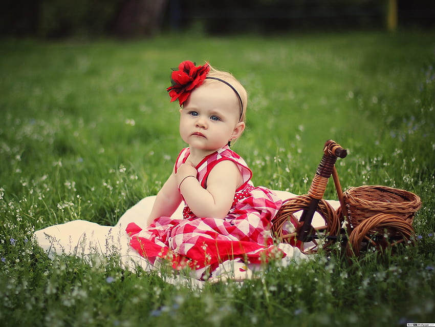 Cute Baby Girl in the field, cute baby girls sketch HD wallpaper | Pxfuel