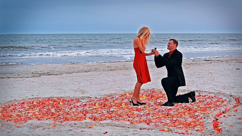 Pełna propozycja małżeństwa para romantyczna, romantyczna pełna Tapeta HD