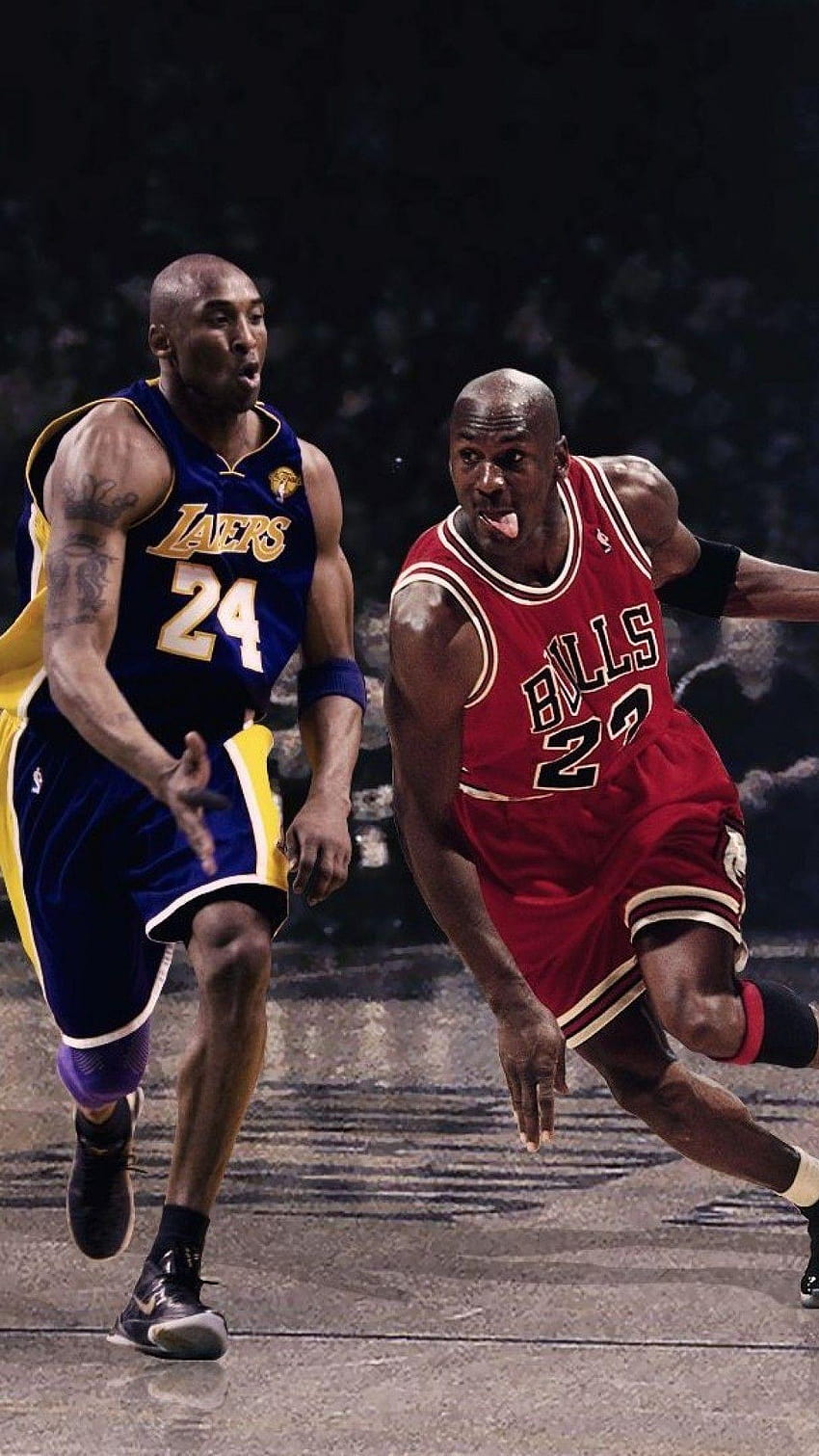 Kobe Bryant und MJ über Dog HD-Handy-Hintergrundbild
