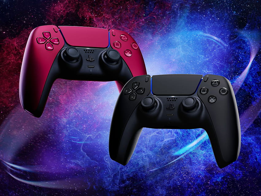 Sony ประกาศสีคอนโทรลเลอร์ DualSense PS5 ใหม่: Cosmic Red, Midnight Black และคอนโทรลเลอร์ PS5 สีแดง วอลล์เปเปอร์ HD