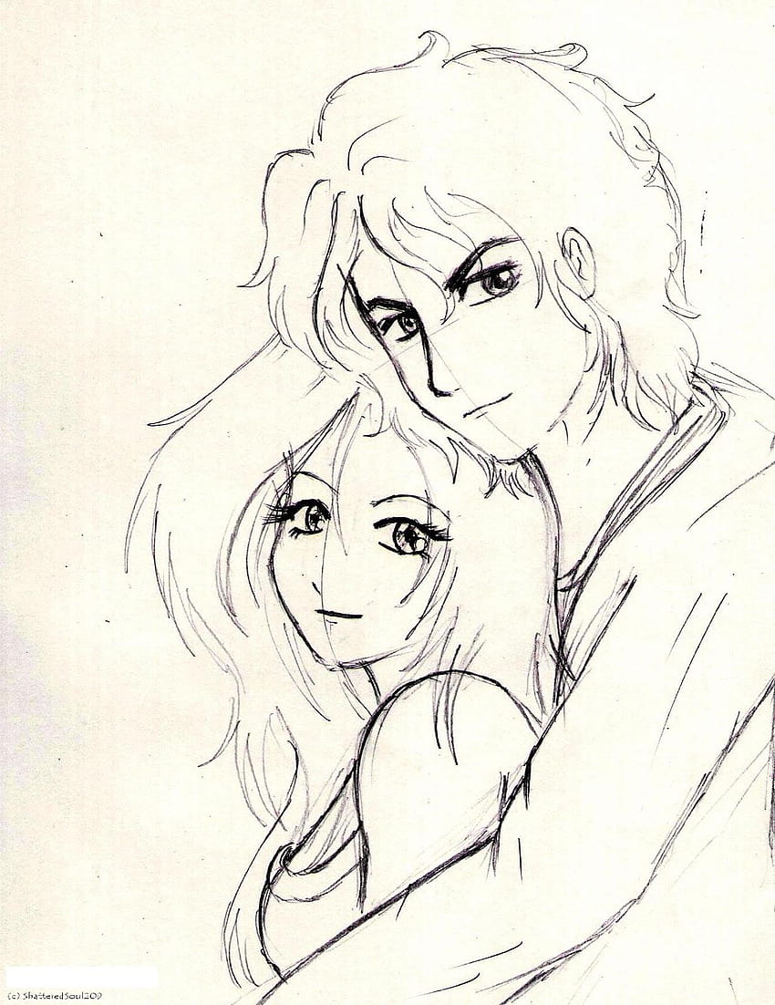 Cute Couple Pencil Drawing, Hand Drawing HD phone wallpaper | Pxfuel