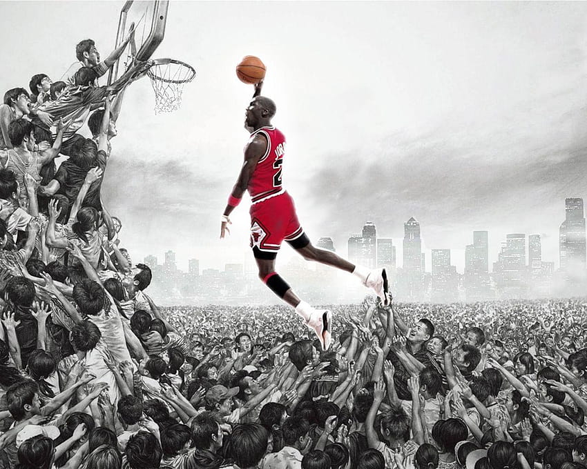  Logotipo de Michael Jordan, logotipo de Jordan 3d fondo de pantalla