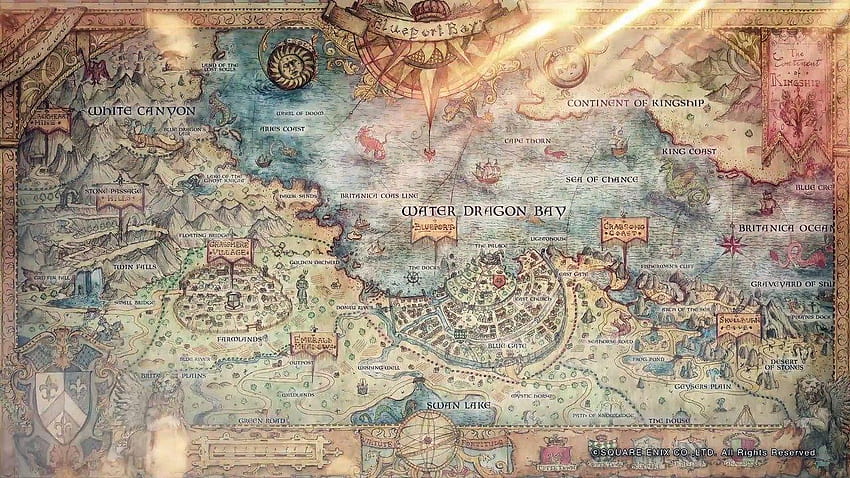 Карта за проект Octopath Traveler от SquareEnix HD тапет