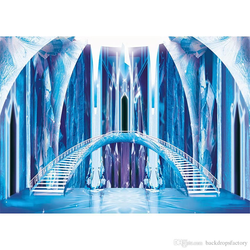 2018 Interior Frozen Castle graphy Backdrops Princess Blue Ice, castle background princess HD phone wallpaper